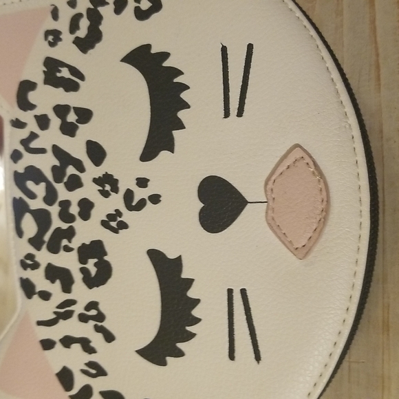 Betsey Johnson Leopard kitty cat wristlet clutch - Picture 2 of 8
